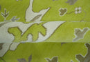 Bright Green and Ivory Hand knotted Oriental Oushak 9x12 wool Area Rug by The Rug Decor