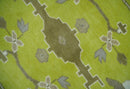 Bright Green and Ivory Hand knotted Oriental Oushak 9x12 wool Area Rug by The Rug Decor