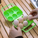 Bright green plastic egg holder storage box kitchen container with handle by Decorbites