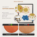 GobekUsa Bright Orange Bauhaus Retro Wall Art