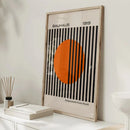 GobekUsa Bright Orange Bauhaus Retro Wall Art