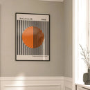 GobekUsa Bright Orange Bauhaus Retro Wall Art
