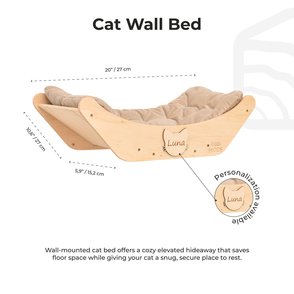 Cat Bed on Wall Light, photo 4 of 4
