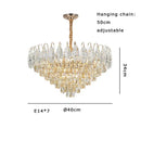 GobekUsa Brilliance Crystal Chandelier for Luxe Living & Dining Rooms.