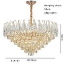 GobekUsa Brilliance Crystal Chandelier for Luxe Living & Dining Rooms.