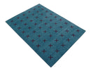 Brisk Custom Made Contemporary Design Blue Hand Knotted Wool Rug