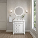 James Martin Bristol 30" Single Bathroom Vanity, Bright White