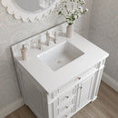 James Martin Bristol 30" Single Bathroom Vanity, Bright White