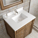 James Martin Bristol 30" Single Bathroom Vanity, Saddle Brown