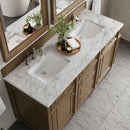 James Martin Bristol 60" Double Bathroom Vanity, Saddle Brown