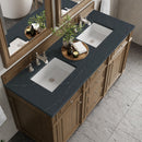 James Martin Bristol 60" Double Bathroom Vanity, Saddle Brown
