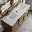 James Martin Bristol 60" Double Bathroom Vanity, Saddle Brown