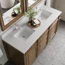 James Martin Bristol 60" Double Bathroom Vanity, Saddle Brown