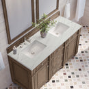 James Martin Bristol 60" Double Bathroom Vanity, Whitewashed Walnut