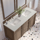 James Martin Bristol 60" Double Bathroom Vanity, Whitewashed Walnut