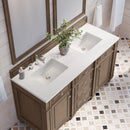 James Martin Bristol 60" Double Bathroom Vanity, Whitewashed Walnut