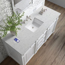 James Martin Bristol 60" Single Bathroom Vanity, Bright White