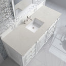 James Martin Bristol 60" Single Bathroom Vanity, Bright White
