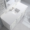 James Martin Bristol 60" Single Bathroom Vanity, Bright White