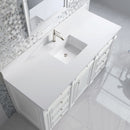 James Martin Bristol 60" Single Bathroom Vanity, Bright White