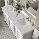 James Martin Bristol 72" Double Bathroom Vanity, Bright White