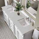 James Martin Bristol 72" Double Bathroom Vanity, Bright White