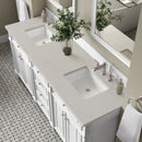 James Martin Bristol 72" Double Bathroom Vanity, Bright White