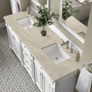 James Martin Bristol 72" Double Bathroom Vanity, Bright White