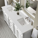 James Martin Bristol 72" Double Bathroom Vanity, Bright White