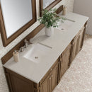 James Martin Bristol 72" Double Bathroom Vanity, Saddle Brown