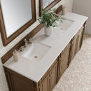 James Martin Bristol 72" Double Bathroom Vanity, Saddle Brown