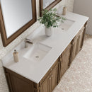 James Martin Bristol 72" Double Bathroom Vanity, Saddle Brown