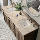 James Martin Bristol 72" Double Bathroom Vanity, Whitewashed Walnut