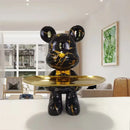 GobekUsa Graffiti Bear Figurine: Modern Table Decor & Key Storage Sculpture