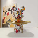 GobekUsa Graffiti Bear Figurine: Modern Table Decor & Key Storage Sculpture