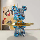 GobekUsa Graffiti Bear Figurine: Modern Table Decor & Key Storage Sculpture