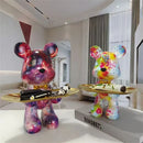 GobekUsa Graffiti Bear Figurine: Modern Table Decor & Key Storage Sculpture