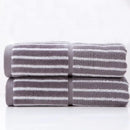 British style turquoise & gray striped sports fitness towel gym accessory by Decorbites