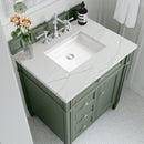 James Martin Brittany 30" Single Bathroom Vanity, Smokey Celadon