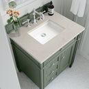 James Martin Brittany 30" Single Bathroom Vanity, Smokey Celadon