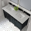 James Martin Brittany 60" Double Bathroom Vanity, Black Onyx