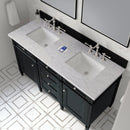 James Martin Brittany 60" Double Bathroom Vanity, Black Onyx