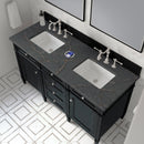 James Martin Brittany 60" Double Bathroom Vanity, Black Onyx