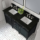 James Martin Brittany 60" Double Bathroom Vanity, Black Onyx