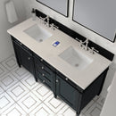 James Martin Brittany 60" Double Bathroom Vanity, Black Onyx