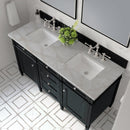 James Martin Brittany 60" Double Bathroom Vanity, Black Onyx