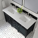 James Martin Brittany 60" Double Bathroom Vanity, Black Onyx