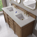 James Martin Brittany 60" Double Bathroom Vanity, Pecan
