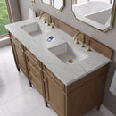 James Martin Brittany 60" Double Bathroom Vanity, Pecan