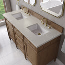 James Martin Brittany 60" Double Bathroom Vanity, Pecan